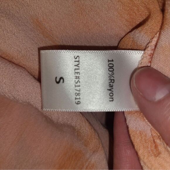 Mustard seed Peach Tie-Dye Kimono Cardigan - Picture 3 of 4